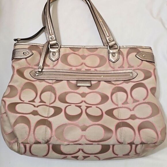 Coach Purse Tan and Light - Picture 1 of 11